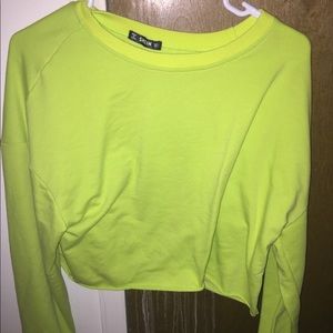 Neon green SHEIN crop top